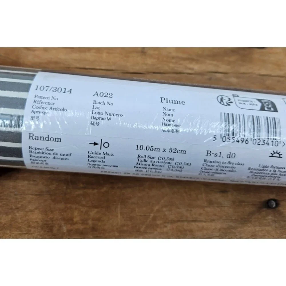 New Cole & Sons Plume Wallpaper Black White 107/3014 11 Yards